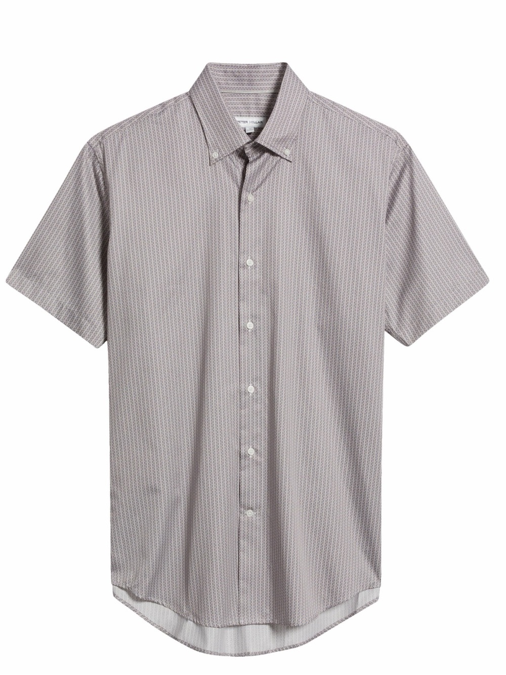 NWT Peter Millar Zollar Geometric Print Short Sleeve Button-Down Shirt (Small)